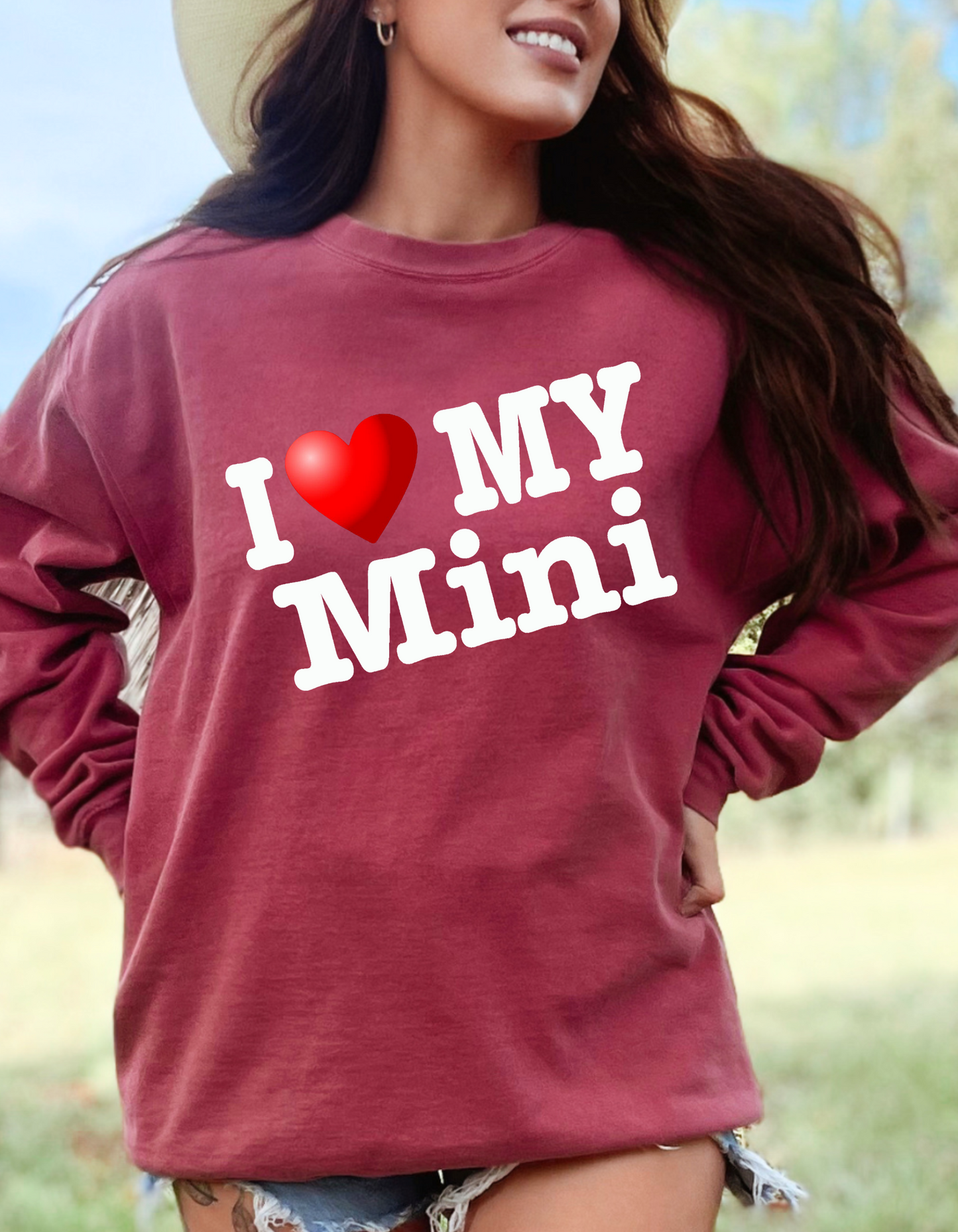 COMFORT COLOR I LOVE MY MINI SWEATSHIRT