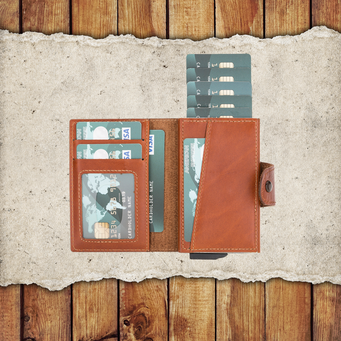 Leather Laser Engraving Card Holder
