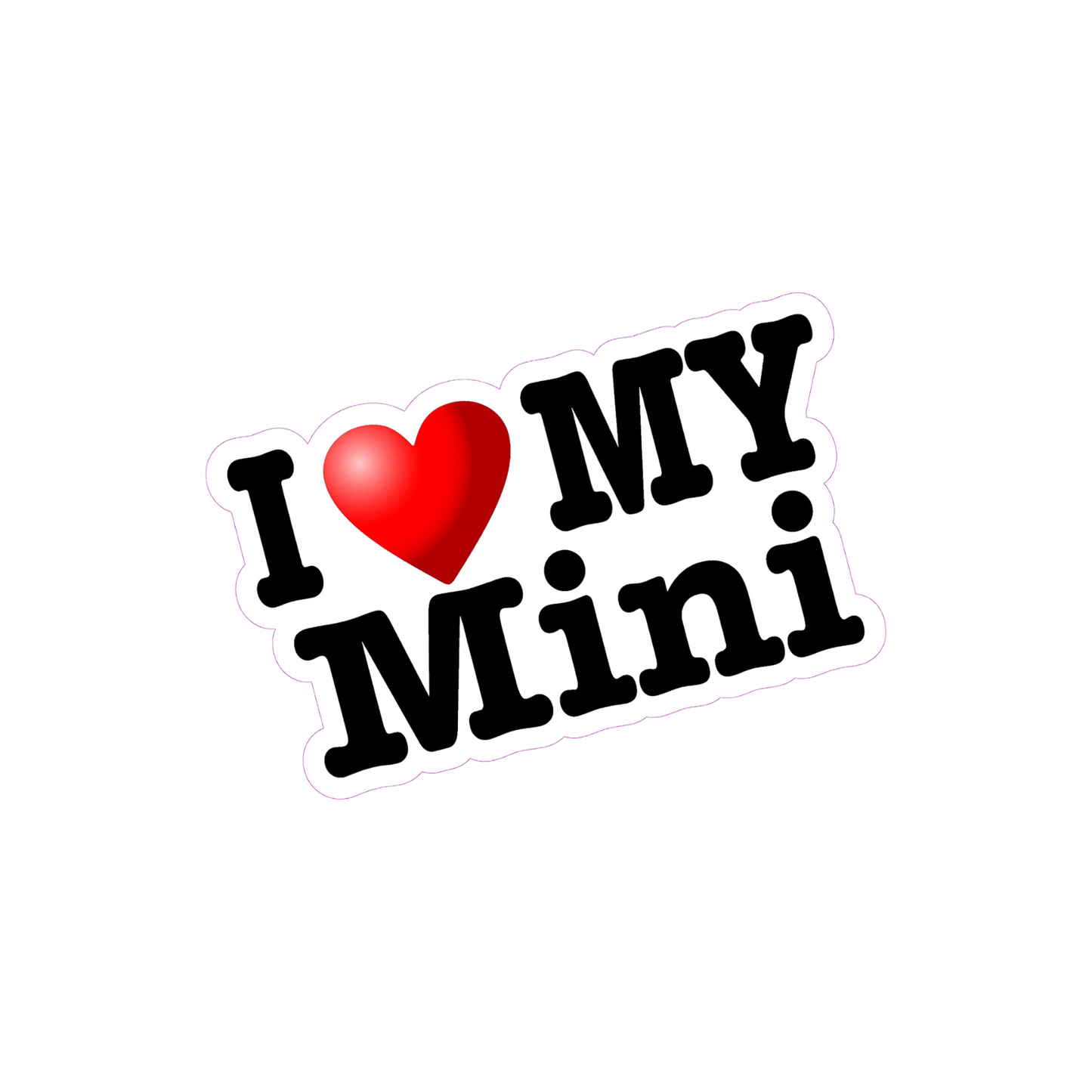 I LOVE MY MINI STICKER
