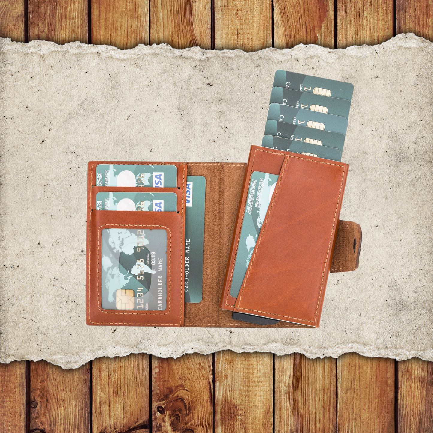 Leather Laser Engraving Card Holder