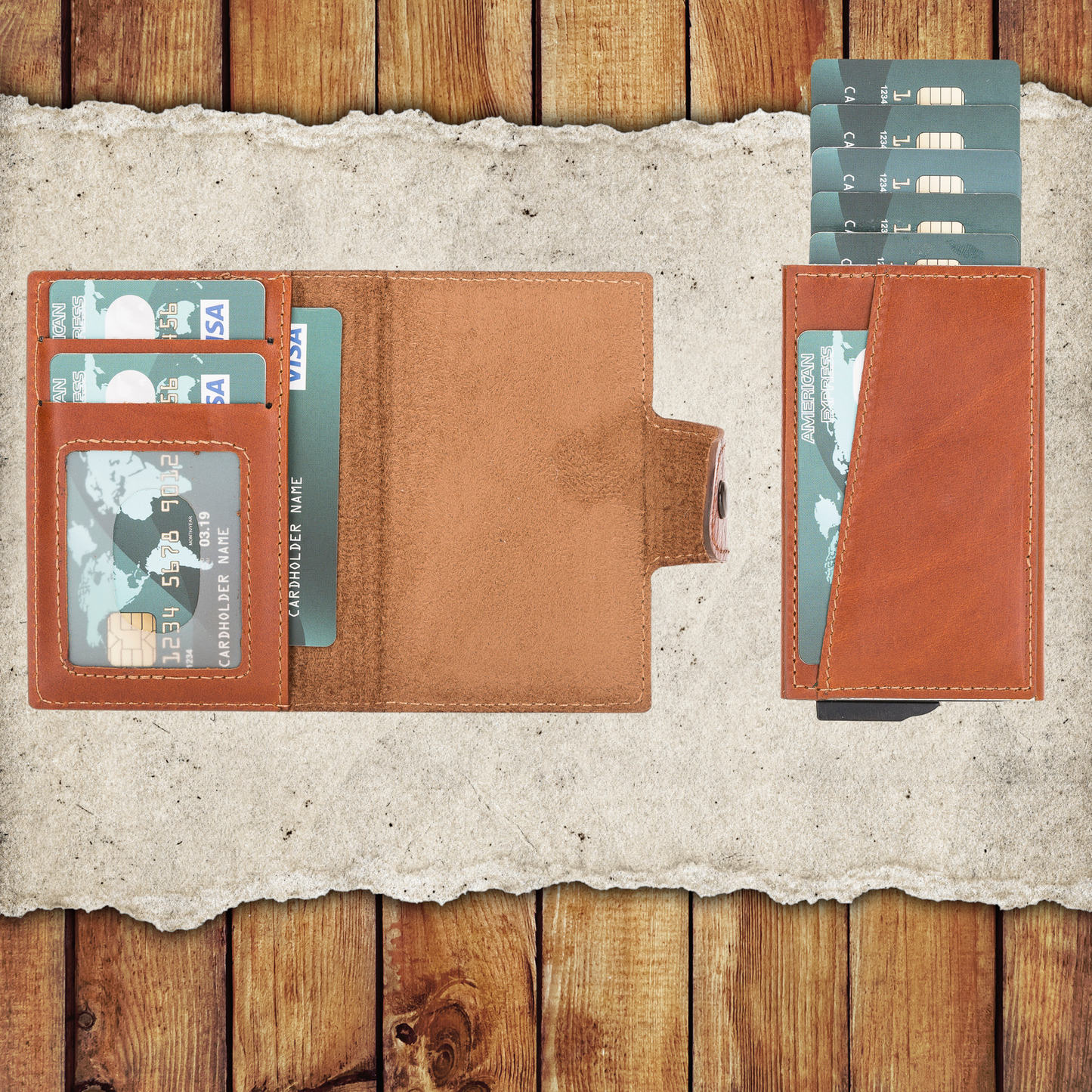 Leather Laser Engraving Card Holder