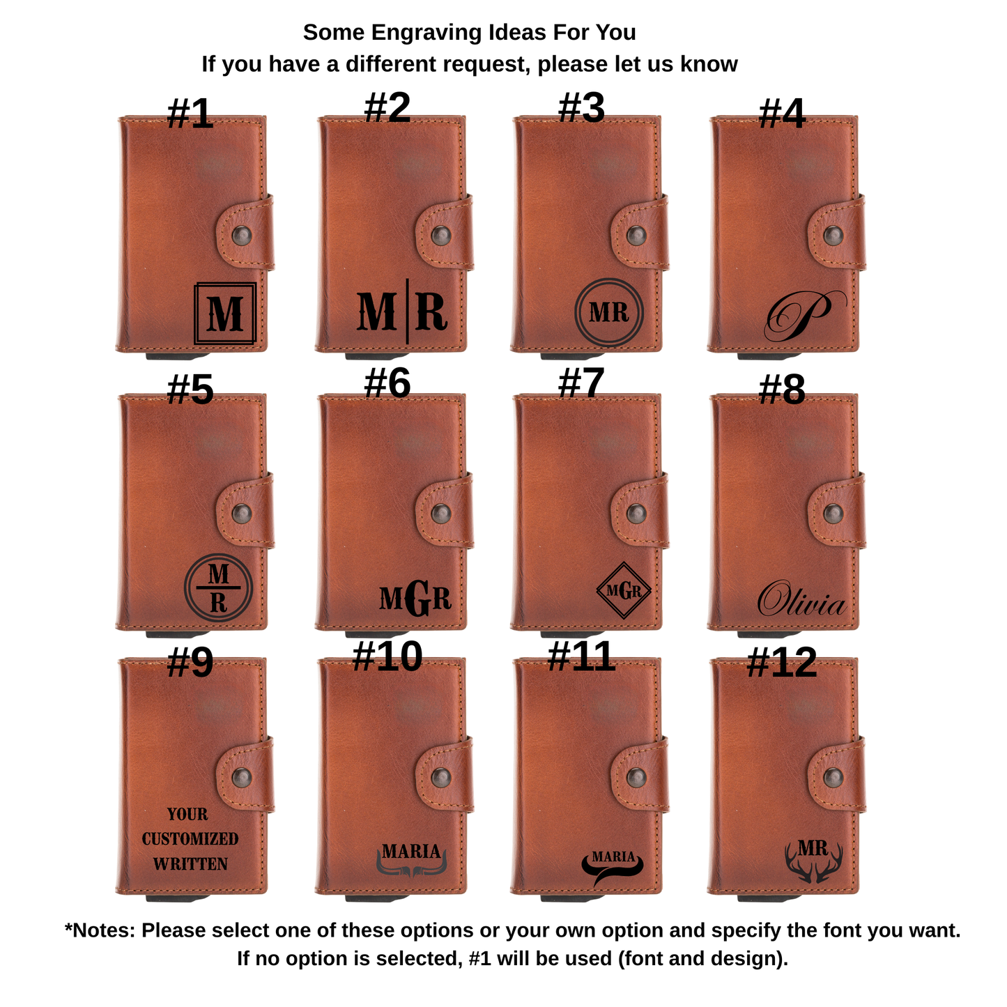 Leather Laser Engraving Card Holder